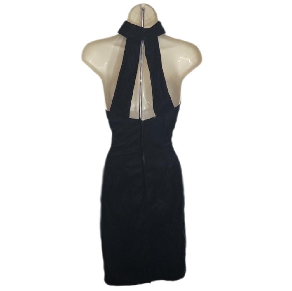 Scott McClintock Dress Vintage Velvet Faux Pearl And Lace Choker Black Size 4 - Picture 7 of 14